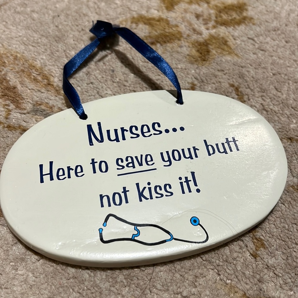 Nurses ceramic plaque